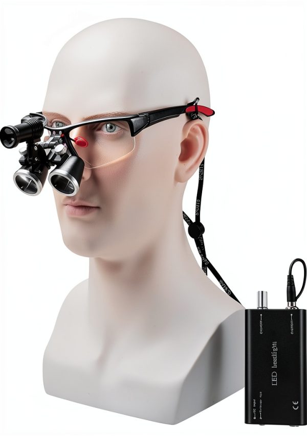OUBO Dental Headlight 2.5x Magnification Black 3.5X Size LED-8