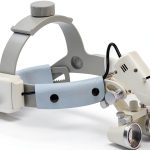 EustomA 3.5x Dental Loupe Light White Leather Handle Glass Lens-0