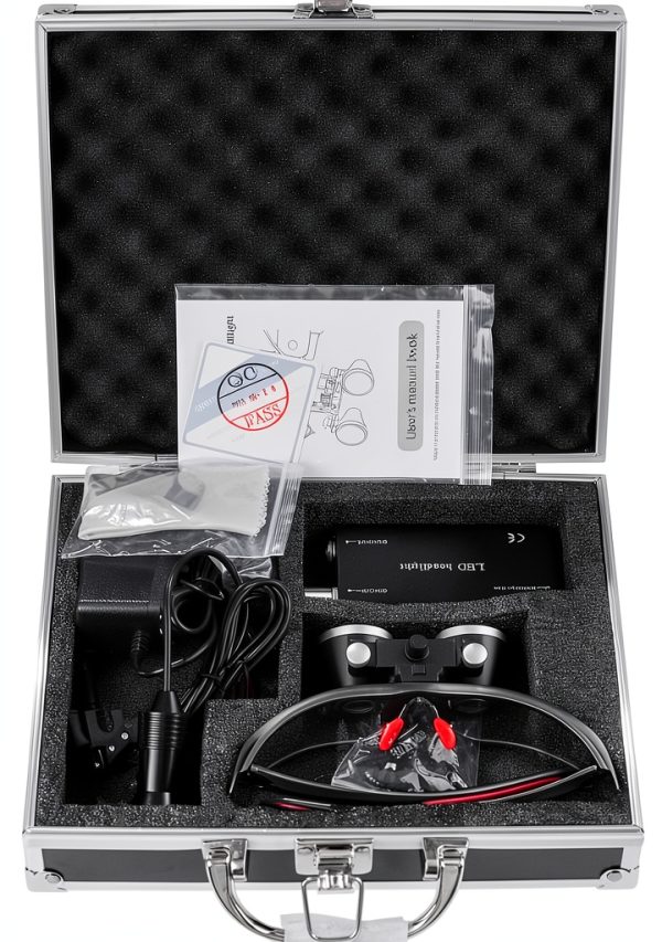 OUBO Dental Headlight 2.5x Magnification Black 3.5X Size LED-6
